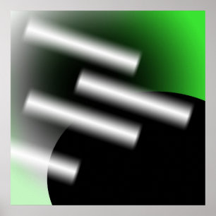 Arte abstracto verde con rayos de luz AP0005