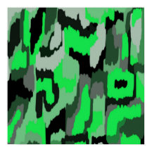 Arte abstracto verde y negro