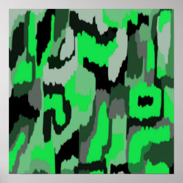 Arte abstracto verde y negro