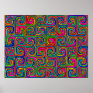 Arte abstracto vibrante en espiral