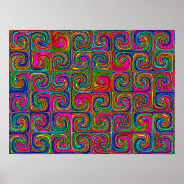Arte abstracto vibrante en espiral (Frente)