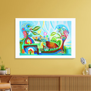 Arte acrílico de creación campestre