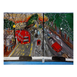 Arte acrílico poster de la escena de Londres