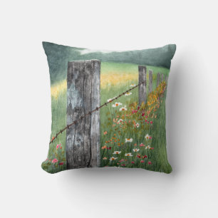 arte acuarela arrojar paisaje de almohada