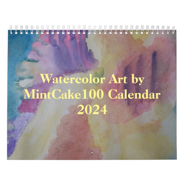 Arte acuarela de MintCake100 Calendario 2024 (Tapa)