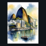 Arte acuarela de Río de Janeiro<br><div class="desc">Arte acuarela de Río de Janeiro</div>
