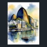 Arte acuarela de Río de Janeiro<br><div class="desc">Arte acuarela de Río de Janeiro</div>