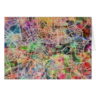 Arte Acuarela del mapa de Londres
