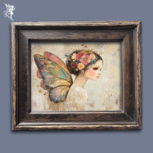Arte Acuarela Pastel de Hada Mariposa Boho Bonito