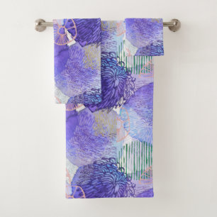 Arte acuático abstracto púrpura lavendar moderno