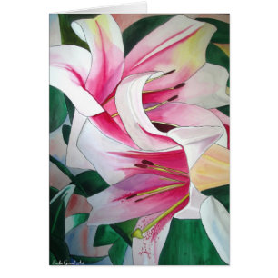Arte acuático con flores de lirio blanco y rosa