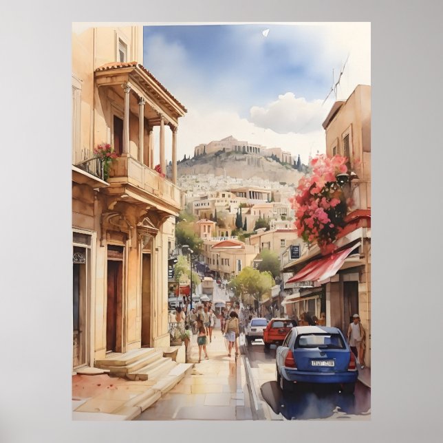 Arte acuático de Atenas Grecia (Frente)