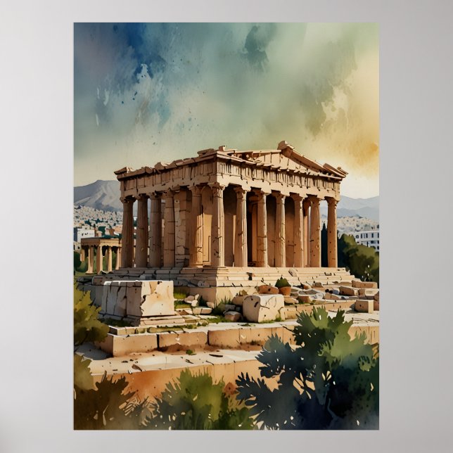 Arte acuático de Atenas Grecia (Frente)