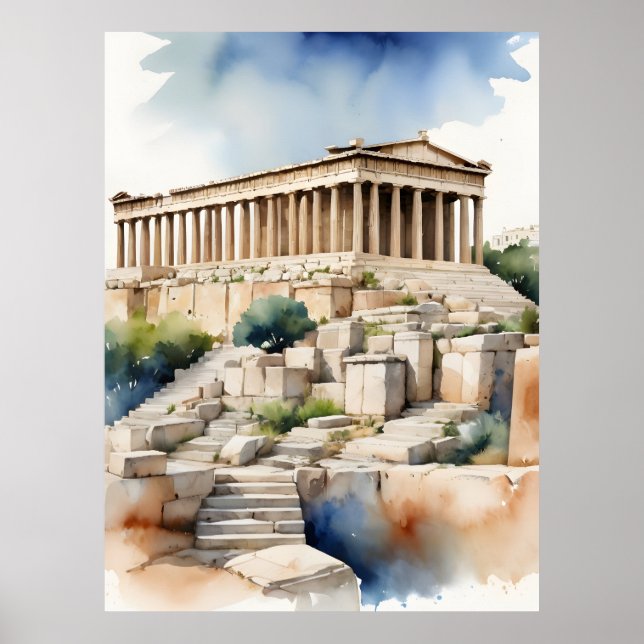 Arte acuático de Atenas Grecia (Frente)