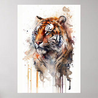 Arte acuático de belleza tigre