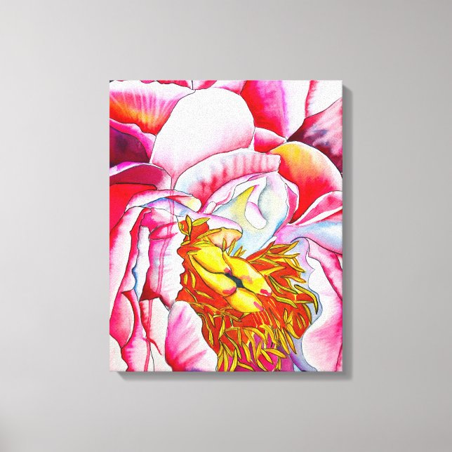 arte acuático de color rosa Peony (Anverso)