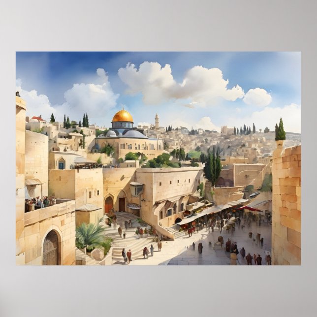 Arte acuático de Jerusalén (Frente)