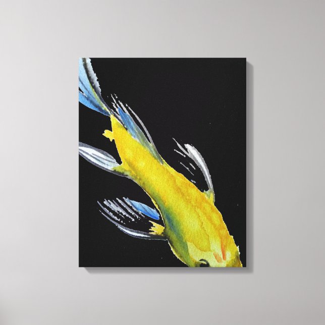 Arte acuático de Koi japonés amarillo (Anverso)