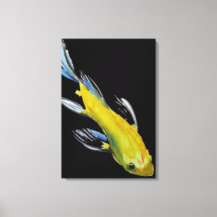 Arte acuático de Koi japonés amarillo