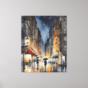 Arte acuático de la ciudad lluviosa