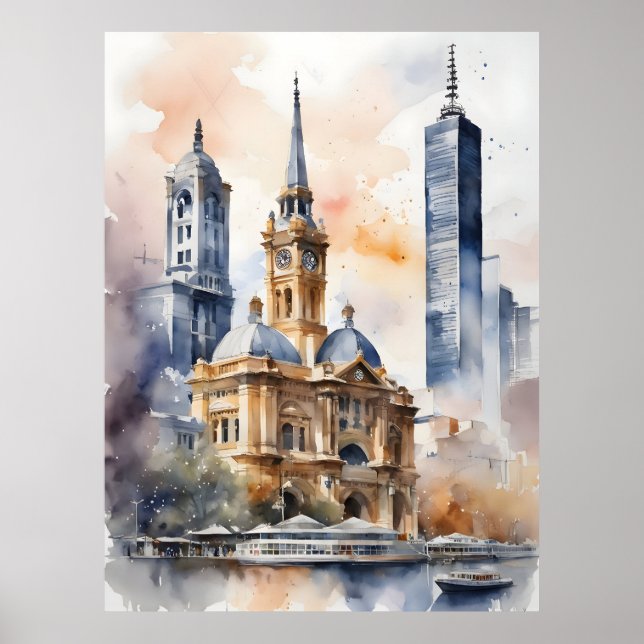 Arte acuático de Melbourne (Frente)