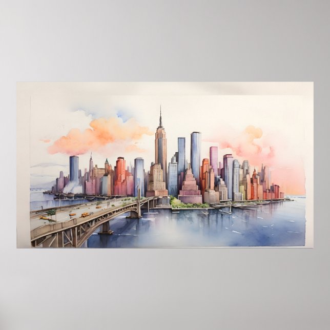 Arte acuático de Nueva York (Frente)