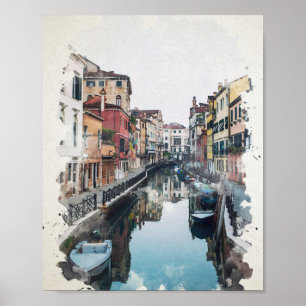 Arte acuático de Venecia Italia