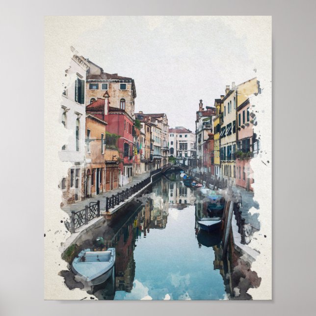 Arte acuático de Venecia Italia (Frente)