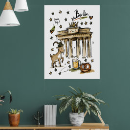 Arte adorable de la puerta de Brandeburgo Berlín