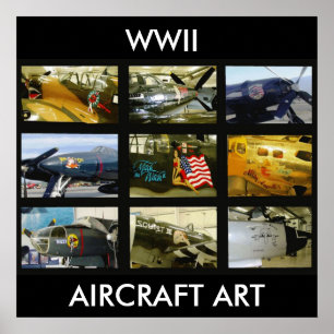 Arte aeronáutico poster de la Segunda Guerra Mundi