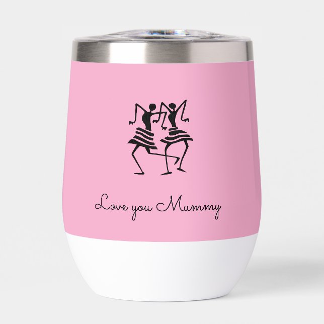 Arte africano, celebración de silueta, bailarinas  (Frente)