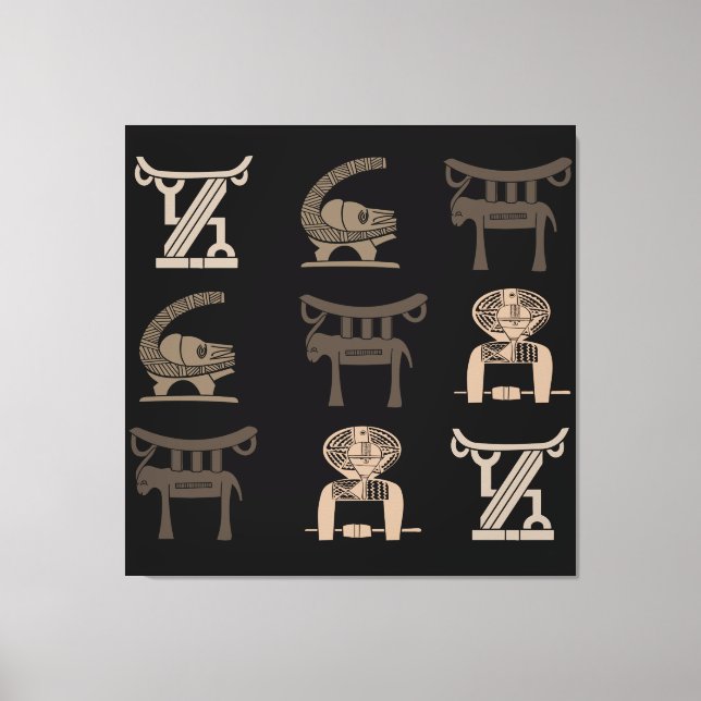 Arte africano moderno abstracto contemporáneo (Anverso)