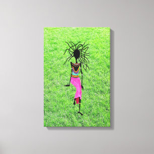 Arte africano moderno, mujer guerrera impresionant