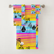 Arte africano, navegación tropical por el atardece
