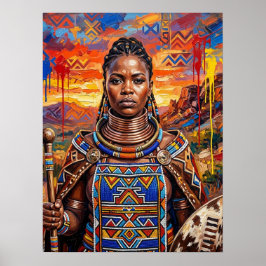 Arte Africano Póster Afrocentrista