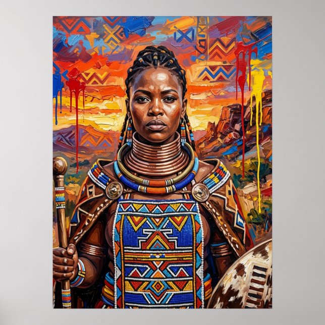 Arte Africano Póster Afrocentrista (Frente)