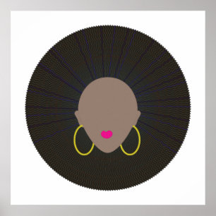 Arte Afro Diseño de Silueta Minimalista Moderna