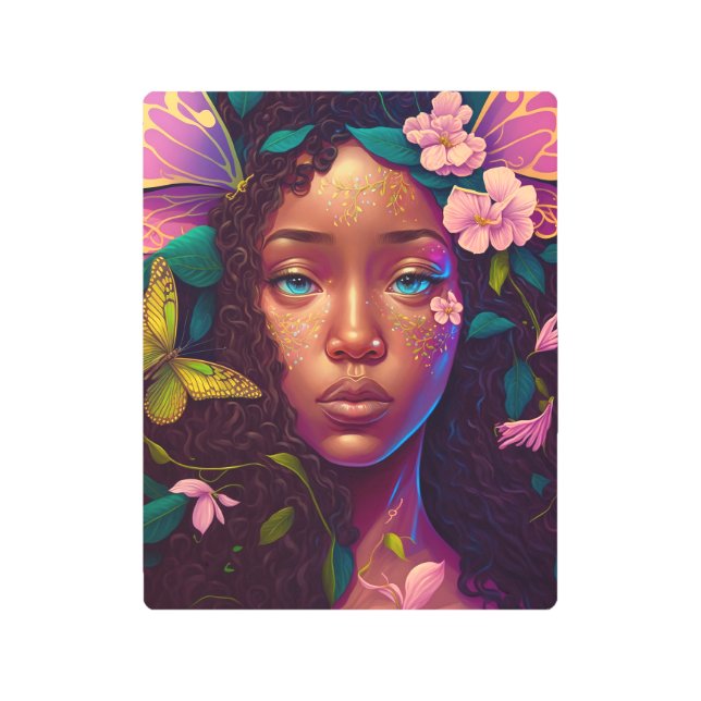 Arte afroamericano de fantasía de hadas negras (Anverso)