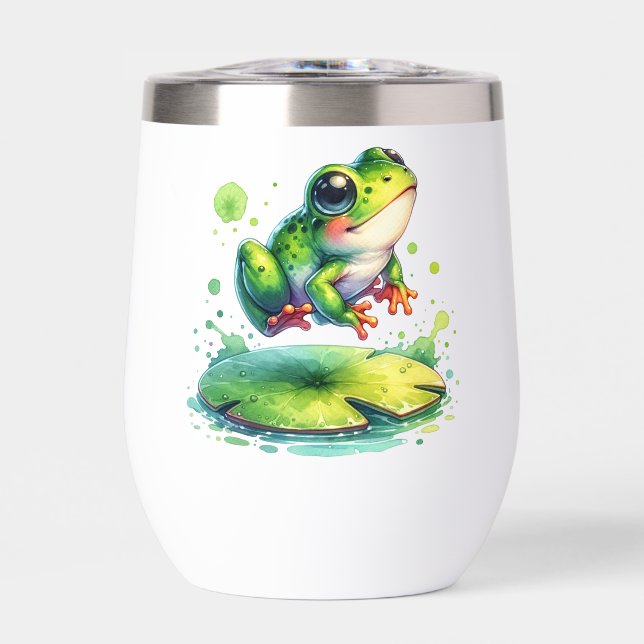Arte Ai Whimsical De La Rana De Jumping (Frente)