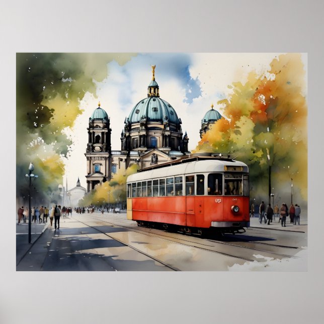 arte al acuarela de Berlín (Frente)