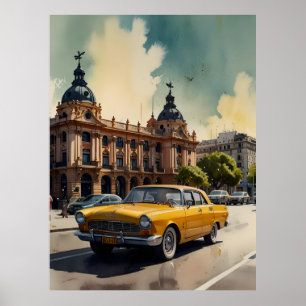 arte al acuarela de Buenos Aires