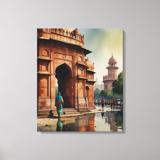 arte al acuarela de Delhi (Anverso)