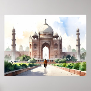 arte al acuarela de Delhi
