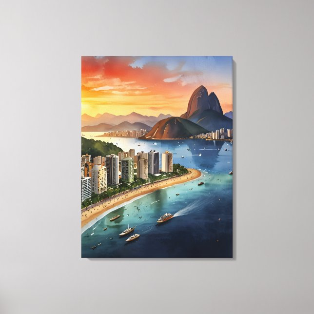 arte al acuarela de Río de Janeiro (Anverso)