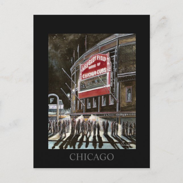 Arte al azar de la postal de Chicago (Anverso)