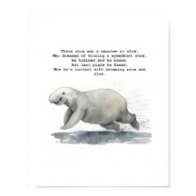 Arte animal lindo - Carreras Manatee