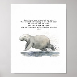 Arte animal lindo - Carreras Manatee