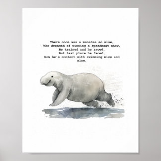 Arte animal lindo - Carreras Manatee