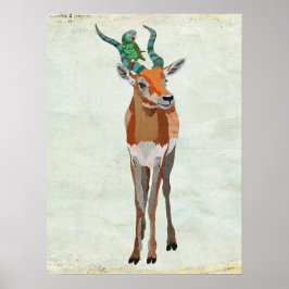 Arte Antelope y loro