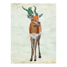 Arte Antelope y loro